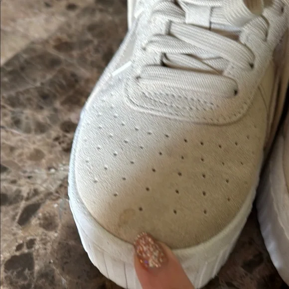 Puma Cream Sneakers with Thick Platform Sole - Picture 7 of 12